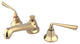 Kingston Brass Widespread Bathroom Faucet With Brass Pop-Up, Polished Brass