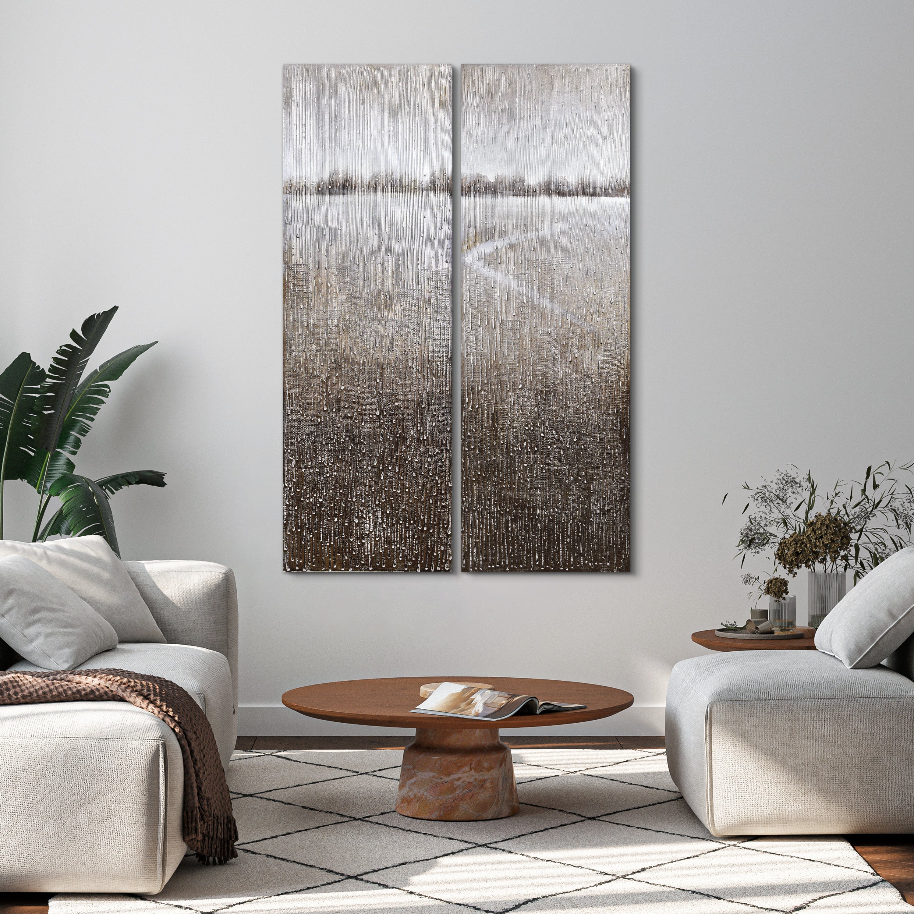 Listlessness Textured Metallic Hand Painted Wall Art by Martin Edwards