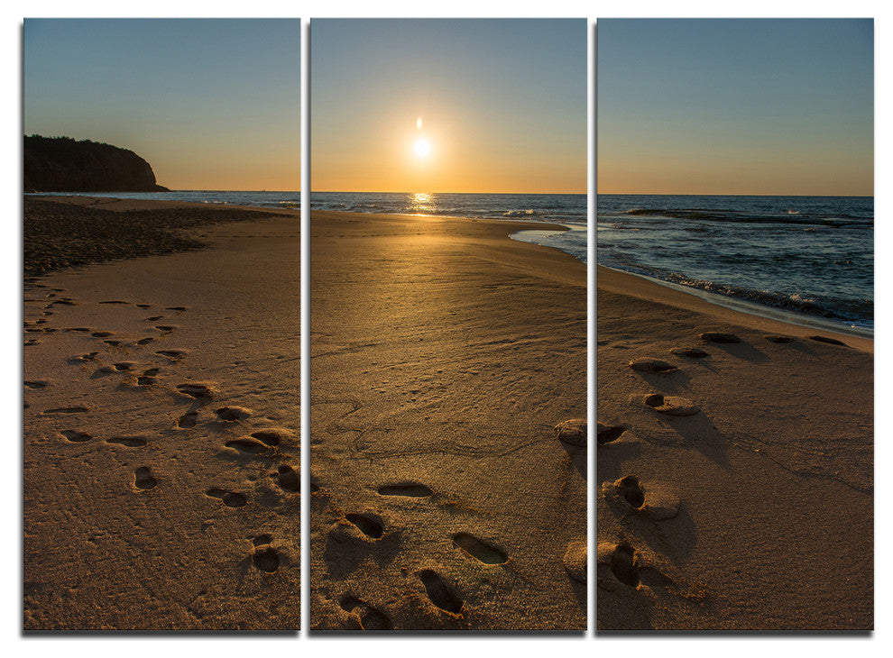"Sydney Seashore at Sunrise" Canvas Wall Art, 3 Panels, 36"x28"