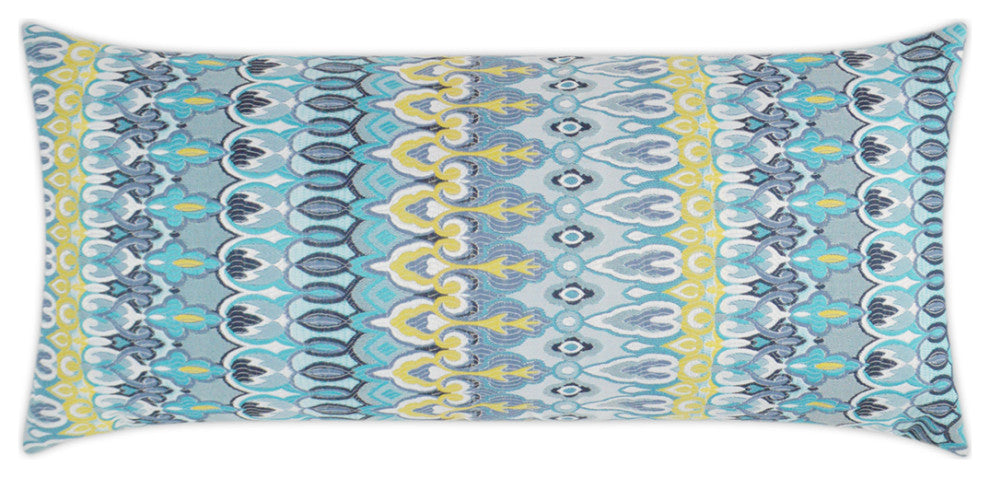 Outdoor Kanthum Lumbar Pillow - Turquoise