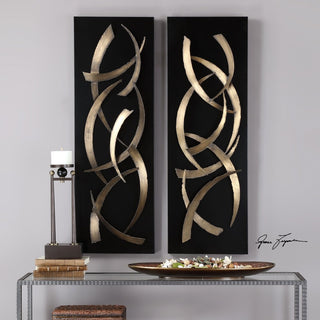 Uttermost Brushstrokes Metal Wall Art, Set of 2