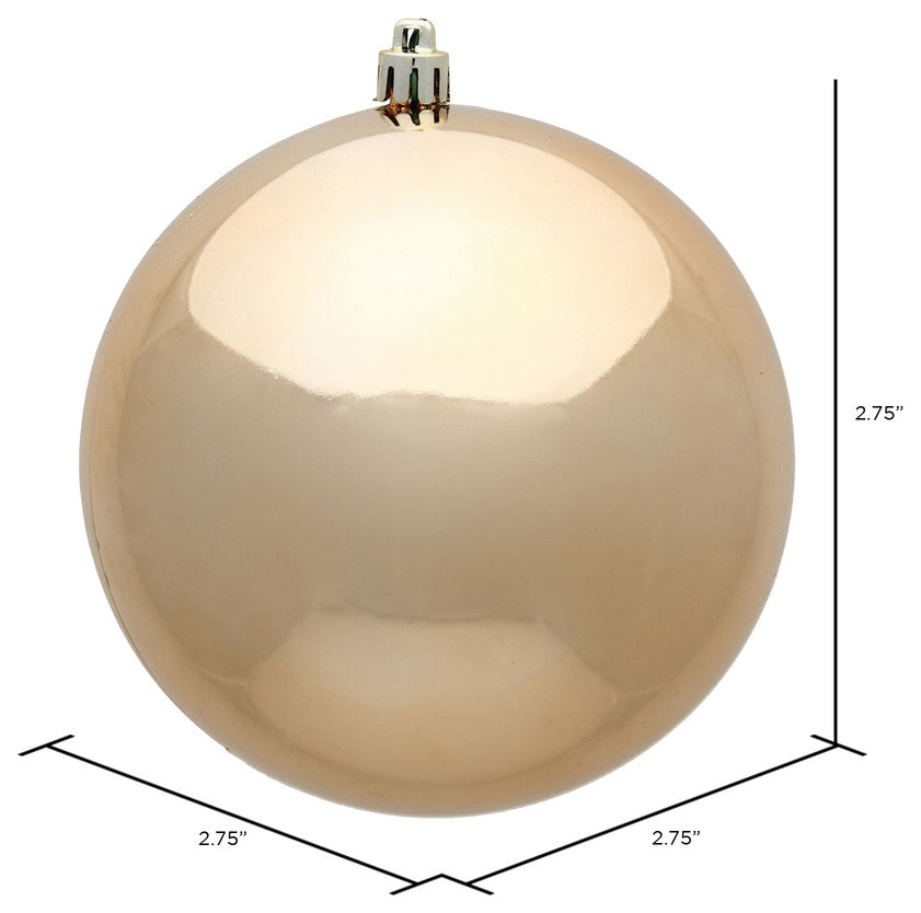 Vickerman 2.75" Cafe Latte Shiny Ball Ornament, 12 per Bag