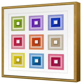 Tromp 2 Fine Art Print, Gold, 36"x36"