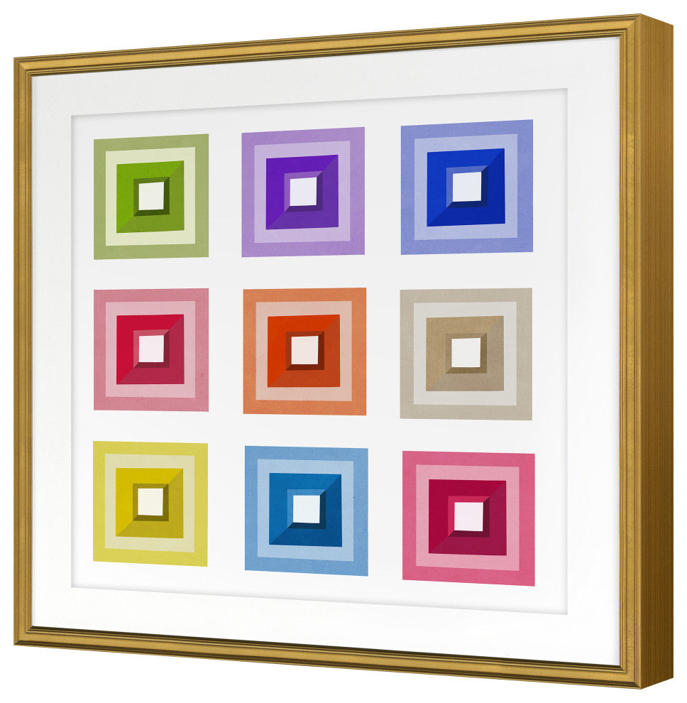 Tromp 2 Fine Art Print, Gold, 36"x36"