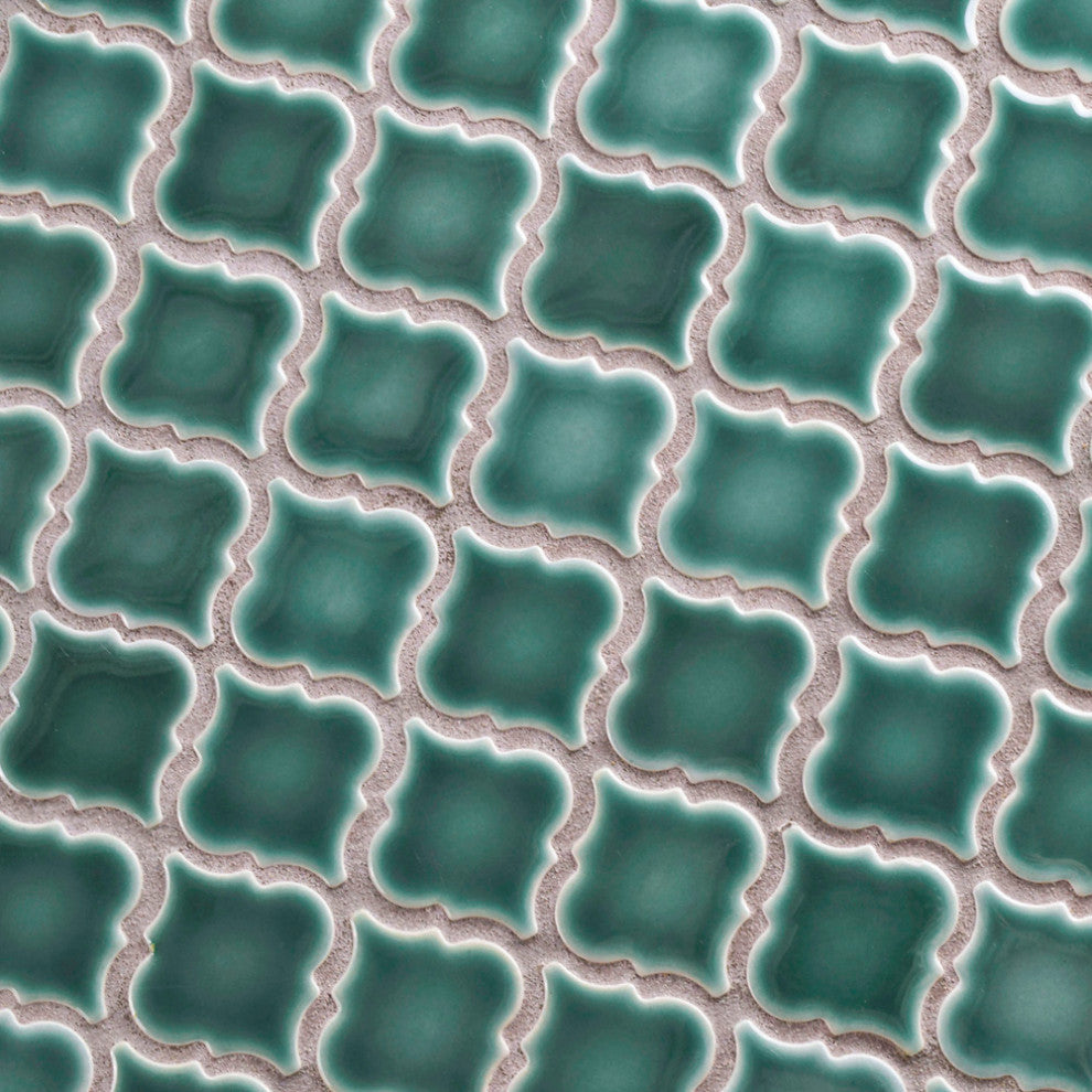 Hudson Tangier Mosaic Floor and Wall Tile, Emerald