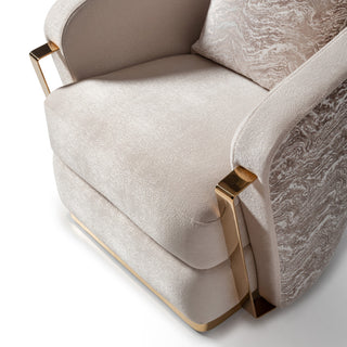 Carmela Accent Chair Almond/Gold