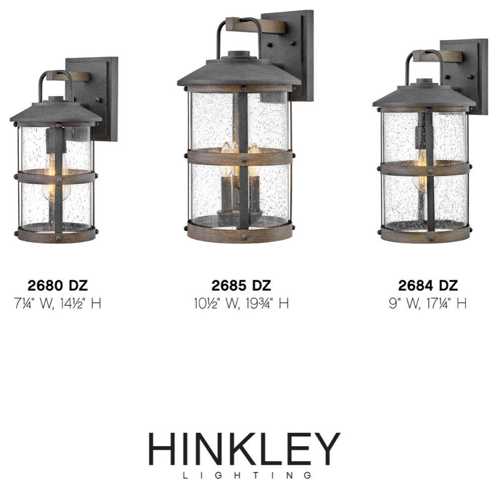 Hinkley Lakehouse Outdoor Wall Mount 2684DZ, Aged Zinc