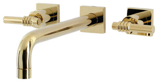 KS6022ML Wall Mount Tub Faucet, Polished Brass