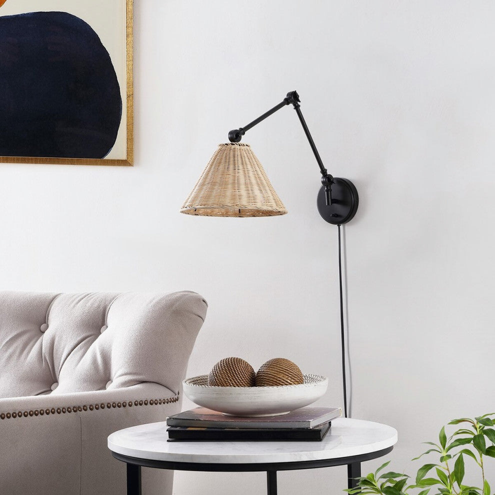 Safavieh Solado 24" Wall Sconce, Natural/Black