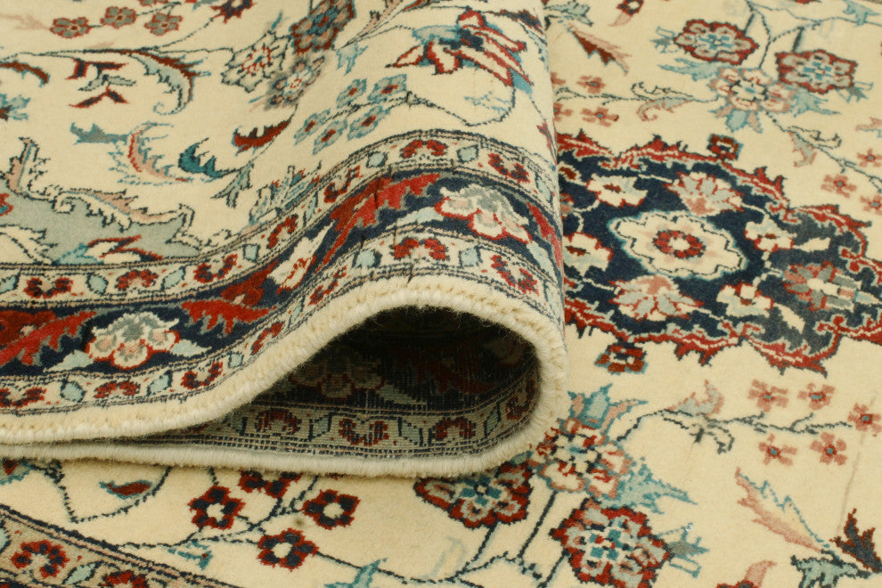 Pak-Persian Qssim Ivory/Navy Runner, 2'6x10'1