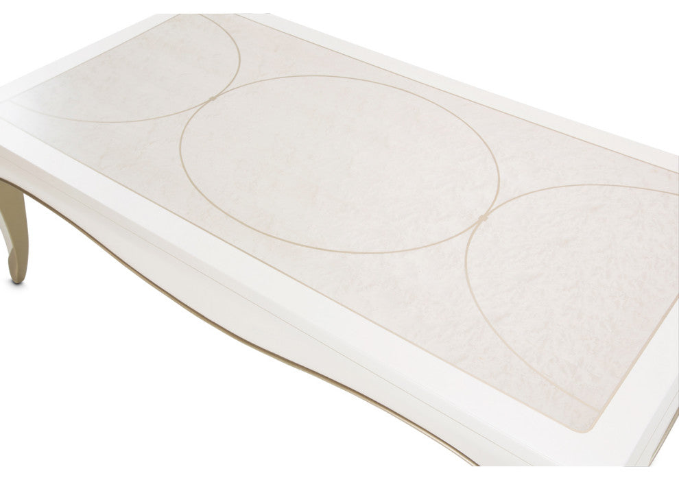 London Place Rectangular Cocktail Table - Creamy Pearl