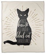 Black Cat House 50"x60" Fleece Blanket