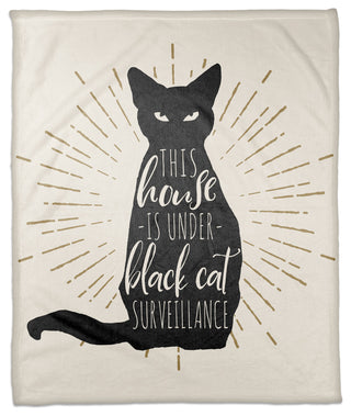 Black Cat House 50"x60" Fleece Blanket