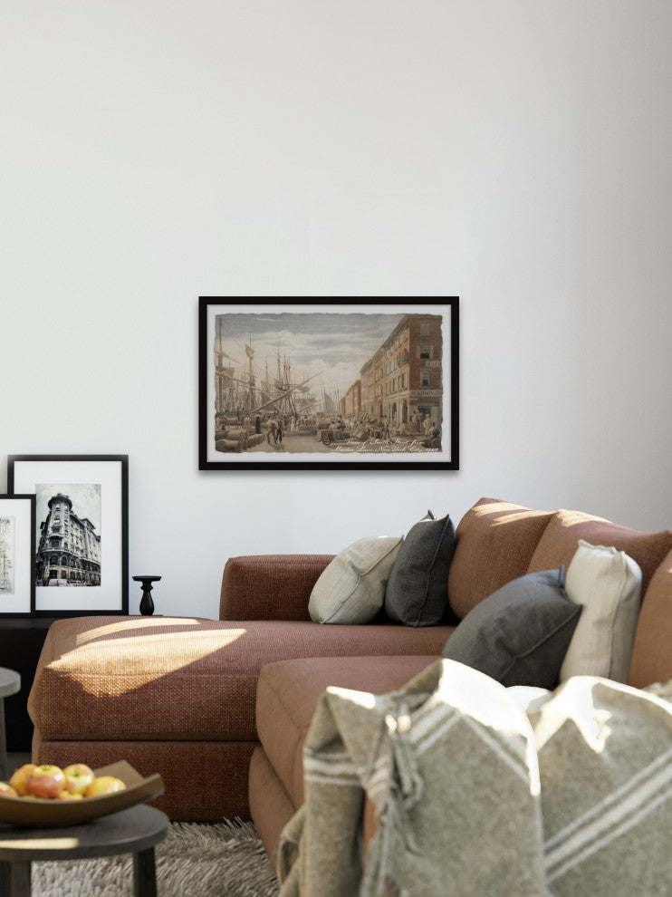 "Pier Goodbye" Framed Painting Print, 24x16