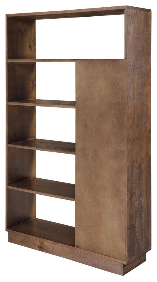 Crafters and Weavers "Book" Bookcase, Rustic Natural, Rustic Brown