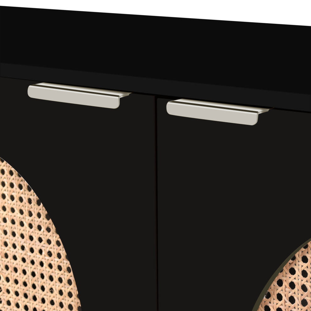 Cane Sideboard/Buffet, Black