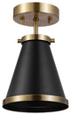 Matte Black industrial ceiling light Metal flushmount black light lamp