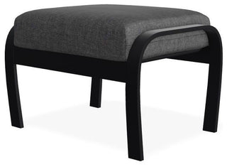 Belle Isle Cushion Outdoor Ottoman, Slate/Black