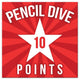 Pencil Dive Swimming Pool Canvas Wall Art, 12x12