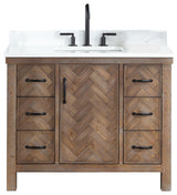 Javier Bath Vanity, Composite Stone Top, Antique Gray, 42", Single Vanity, No Mirror