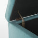 GDF Studio Breanna Contemporary Storage Ottoman, Dark Teal Fabric