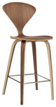 Satine Counter Stool, Mid Century Molded Plywood Counter Stool, American Walnut