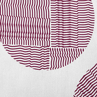 Circles Polyester Indoor Pillow, Maroon Red, 14"x20"