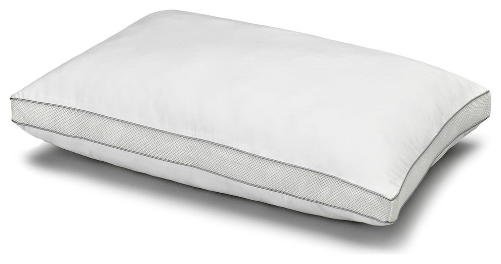 300TC Cotton Mesh Gusset Gel Fiber Memory Pillow, King