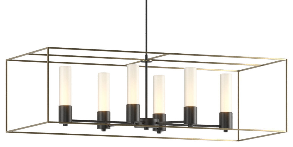 Portico Pendant, Black, Soft Gold Accent