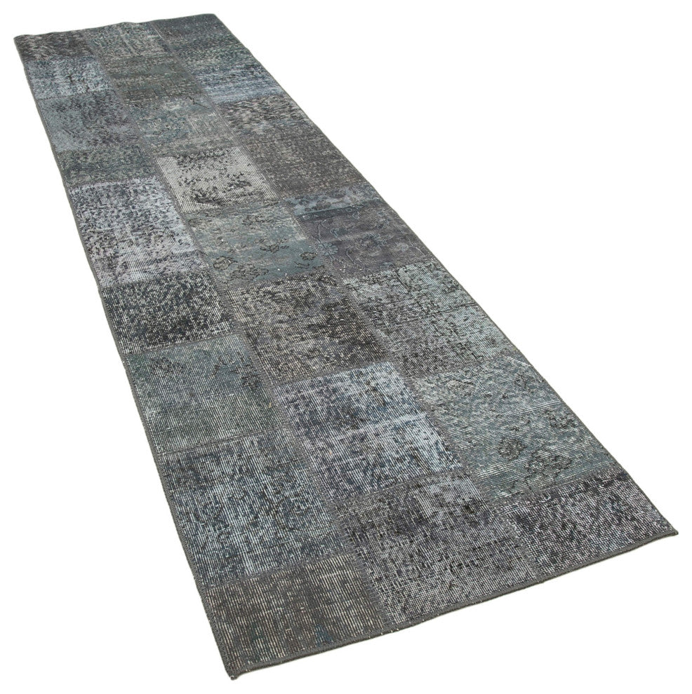 Rug N Carpet - Handwoven Oriental 2' 9" x 10' 0" Boho Patchwork Runner Rug