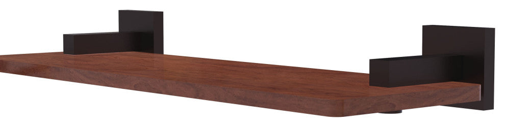Montero 16" Solid Wood Shelf, Antique Bronze