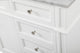 Home Living Vanity with Carrara White Marble Countertop, White, 60", Single Sink