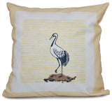 Sandbar, Animal Print Pillow, Yellow, 18"x18"