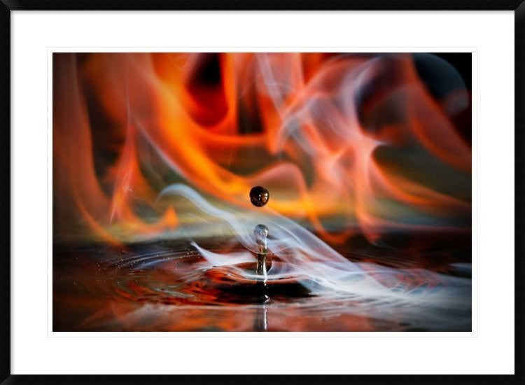 "Burning Drop" Framed Digital Print by Ghizzi Panizza Alberto, 38"x28"