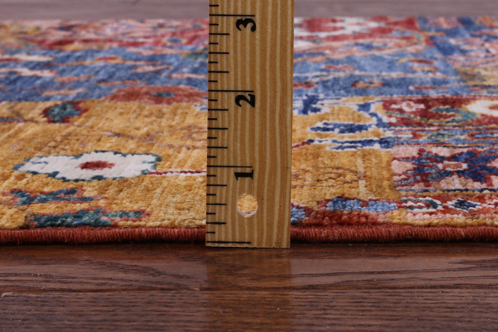 2' 1" X 5' 11" Runner Hand-Knotted Super Kazak Rug - Q12801