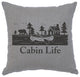 Image Pillow 16x16 Cabin Life Linen Gray