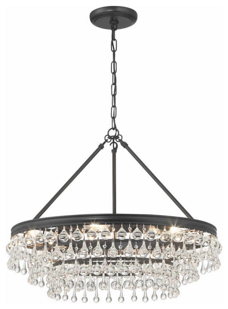 Calypso 6-Light Chandelier, Matte Black