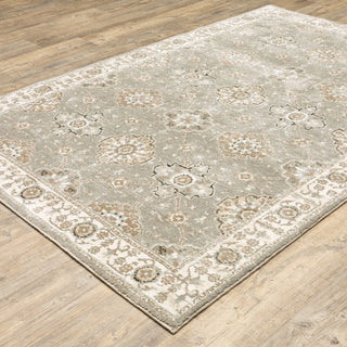 Oriental Weavers Andorra Grey/ Ivory Oriental Indoor Area Rug 3'3"X5'2"