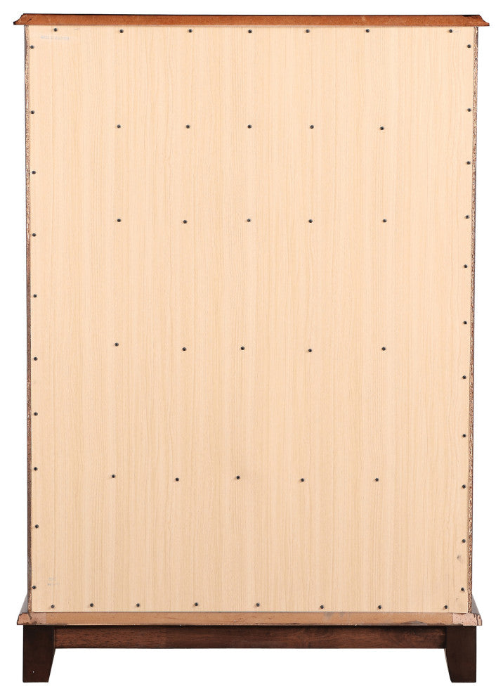 Ashford Cappuccino 5 Drawer Chest of Drawers, 40"x19"x58"