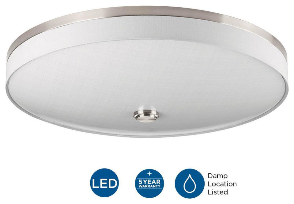 Progress Lighting 3-17W LED 3000K Flush Mount, Brushed Nickel
