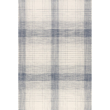 Nuloom Aya Cotton Plaid Rug, Blue 9' x 12'