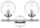 2 Light Chrome And Clear Bath Sconce