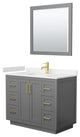Wyndham Collection WCF2929-42S-VCA-M34 Miranda 42" - Dark Gray / Carrara