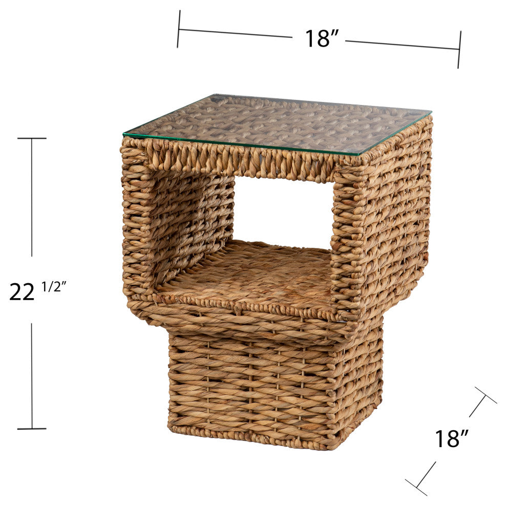 Bermingham Water Hyacinth Accent Table