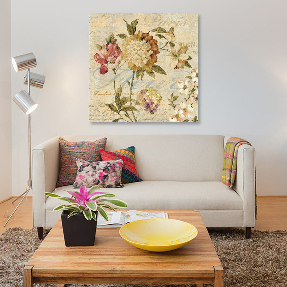 "Fleur Paris II" by Deborah Devellier, Canvas Print, 18"x18"