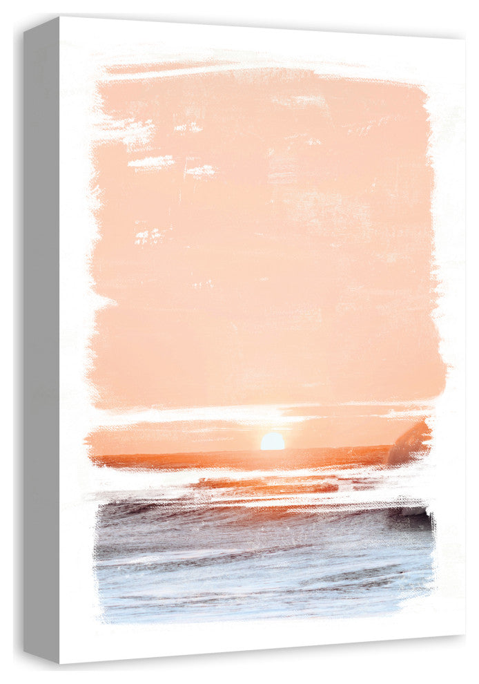 Peach And Blue Sunrise 12x18 Canvas Wall Art