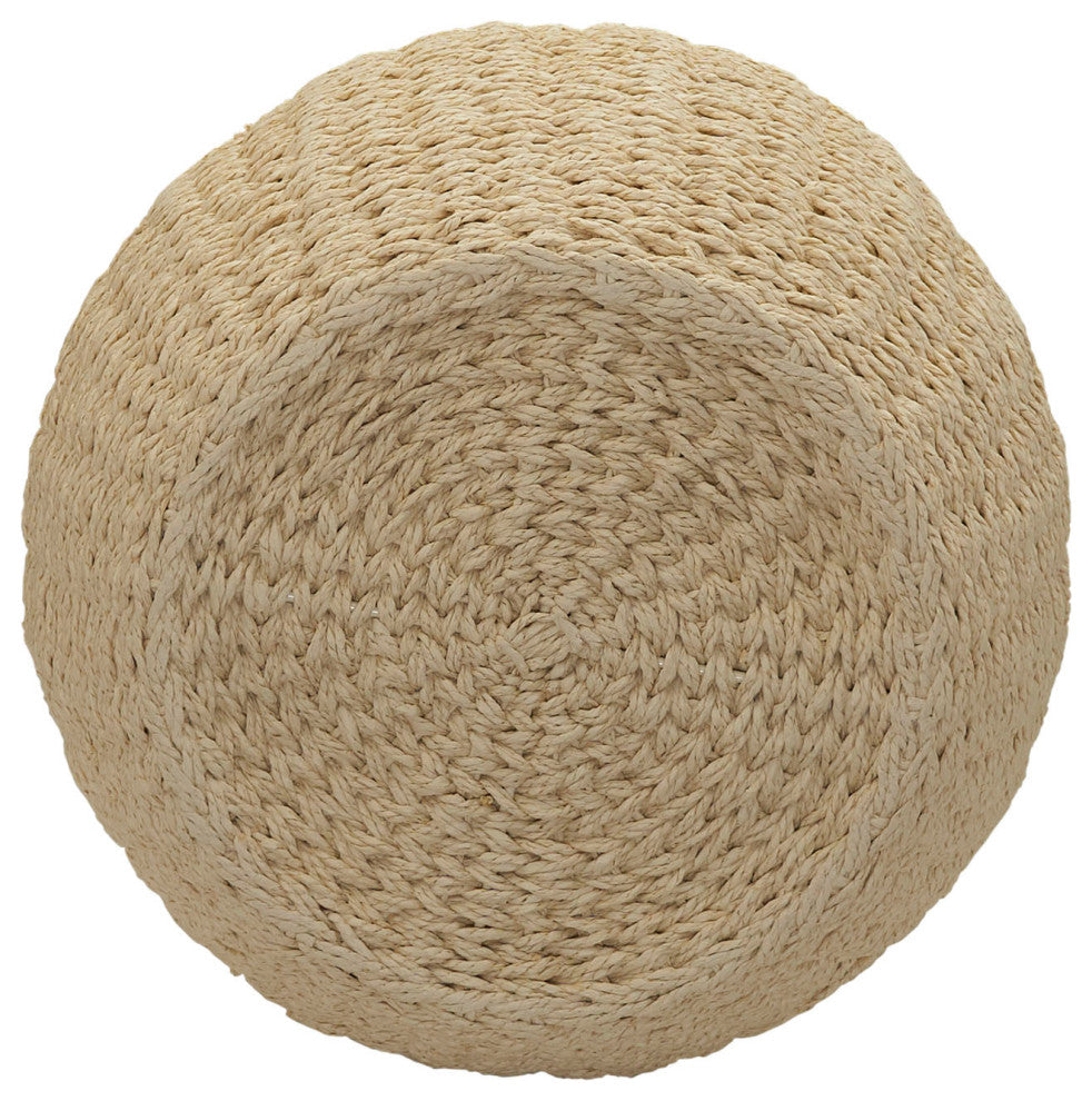 Handwoven Paper Rope Barrel Wicker Storage Basket Side Table
