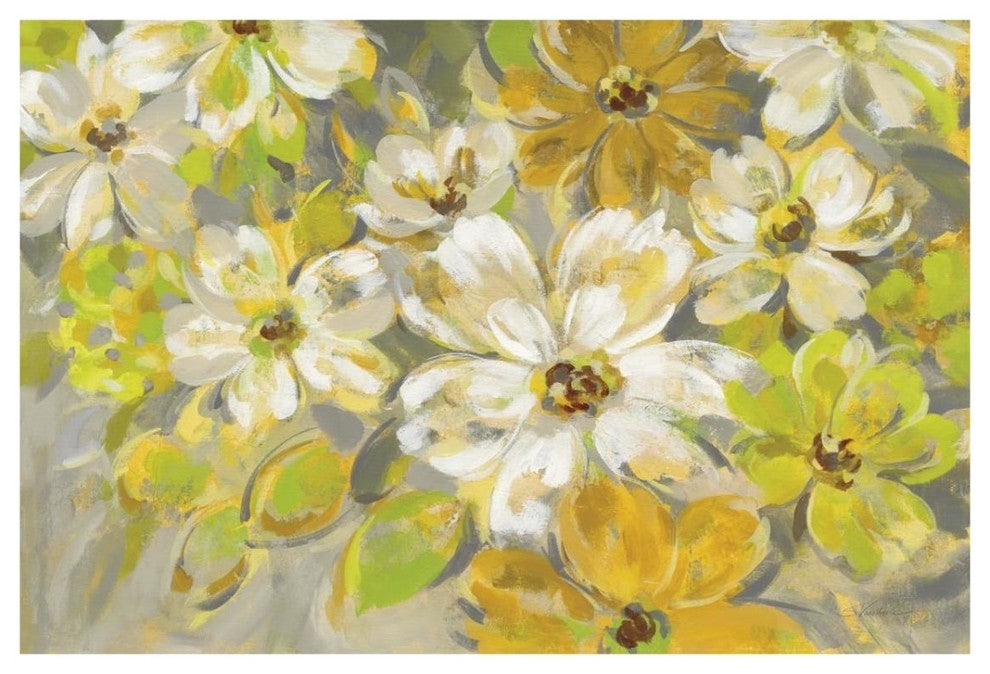 "Scattered Spring Petals" Digital Paper Print by Silvia Vassileva, 32"x22"