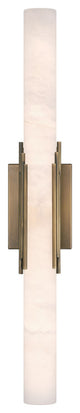 Venna, Wall Sconce , 28", Antique Brass, Alabaster