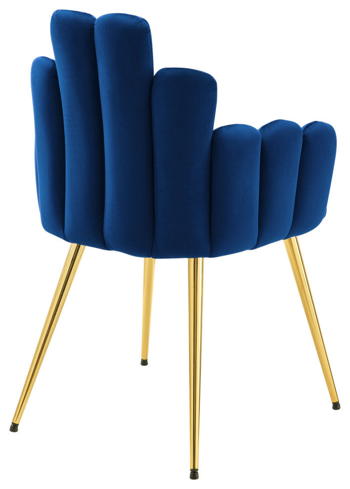 Viceroy Performance Velvet Dining Chair Set of 2, Gold Navy